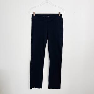 Betabrand Dress Pant Yoga Pants Black Medium Boot Cut Classic Zip Pocket Stretch